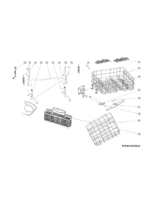 Racks / Hinges parts for Kenmore Dishwasher 587.12333510A (58712333510A, 587 12333510A) from AppliancePartsPros.com