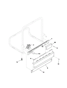 Frame parts for Kenmore Dishwasher 587.14002993 (58714002993, 587 14002993) from AppliancePartsPros.com