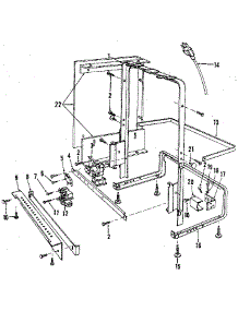 Frame Details parts for Kenmore Dishwasher 587.1400990 (5871400990, 587 1400990) from AppliancePartsPros.com