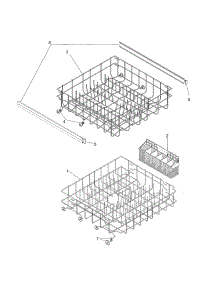Racks parts for Kenmore Dishwasher 587.14013402 (58714013402, 587 14013402) from AppliancePartsPros.com