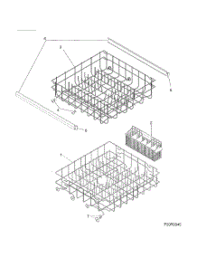 Racks parts for Kenmore Dishwasher 587.14013412B (58714013412B, 587 14013412B) from AppliancePartsPros.com