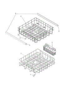 Racks parts for Kenmore Dishwasher 587.14014408A (58714014408A, 587 14014408A) from AppliancePartsPros.com
