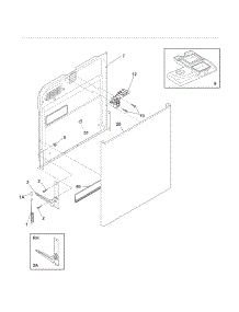 Door parts for Kenmore Dishwasher 587.14014409B (58714014409B, 587 14014409B) from AppliancePartsPros.com