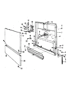 Door Details parts for Kenmore Dishwasher 587.1403080 (5871403080, 587 1403080) from AppliancePartsPros.com