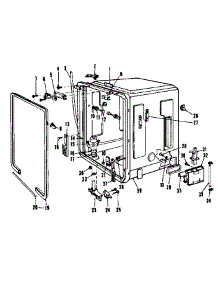 Tub Details parts for Kenmore Dishwasher 587.1406180 (5871406180, 587 1406180) from AppliancePartsPros.com