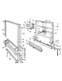 Door Details parts for Kenmore Dishwasher 587.1406586 (5871406586, 587 1406586) from AppliancePartsPros.com
