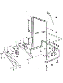 Frame parts for Kenmore Dishwasher 587.1409081 (5871409081, 587 1409081) from AppliancePartsPros.com
