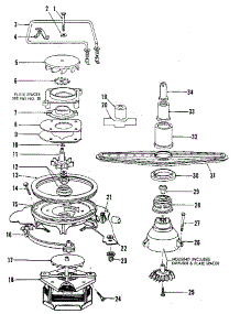 Motor, Heater, And Spray Arm parts for Kenmore Dishwasher 587.1409580 (5871409580, 587 1409580) from AppliancePartsPros.com