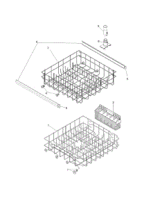 Racks parts for Kenmore Dishwasher 587.14114402 (58714114402, 587 14114402) from AppliancePartsPros.com