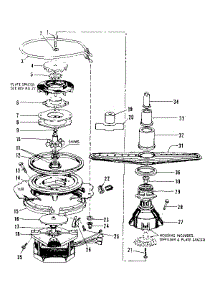 Motor, Heater, And Spray Arm parts for Kenmore Dishwasher 587.1416081 (5871416081, 587 1416081) from AppliancePartsPros.com