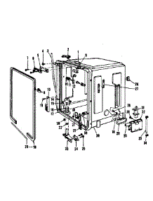 Tub Details parts for Kenmore Dishwasher 587.1416580 (5871416580, 587 1416580) from AppliancePartsPros.com