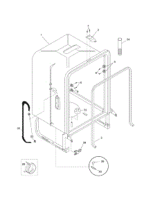 Tub parts for Kenmore Dishwasher 587.14183400 (58714183400, 587 14183400) from AppliancePartsPros.com