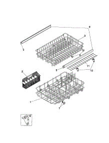Rack parts for Kenmore Dishwasher 587.14242100 (58714242100, 587 14242100) from AppliancePartsPros.com