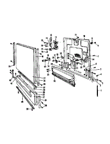 Door Details parts for Kenmore Dishwasher 587.1426080 (5871426080, 587 1426080) from AppliancePartsPros.com