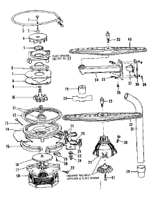 Motor, Heater And Spray Arm Details parts for Kenmore Dishwasher 587.1426082 (5871426082, 587 1426082) from AppliancePartsPros.com