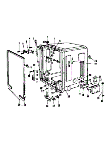 Tub Details parts for Kenmore Dishwasher 587.1426580 (5871426580, 587 1426580) from AppliancePartsPros.com