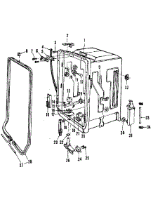 Tub Details parts for Kenmore Dishwasher 587.1430590 (5871430590, 587 1430590) from AppliancePartsPros.com