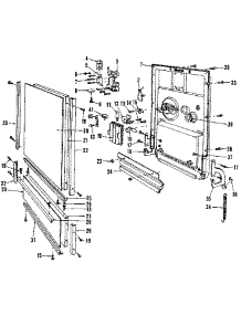 Door Details parts for Kenmore Dishwasher 587.1430590 (5871430590, 587 1430590) from AppliancePartsPros.com