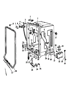 Tub Details parts for Kenmore Dishwasher 587.1436080 (5871436080, 587 1436080) from AppliancePartsPros.com