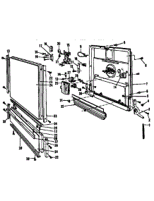 Door Details parts for Kenmore Dishwasher 587.1440091 (5871440091, 587 1440091) from AppliancePartsPros.com