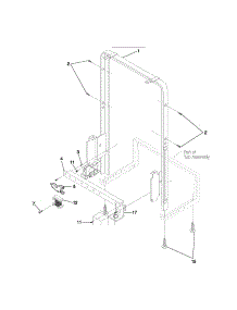 Frame parts for Kenmore Dishwasher 587.14439200 (58714439200, 587 14439200) from AppliancePartsPros.com