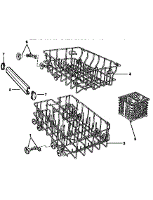 Rack Parts parts for Kenmore Dishwasher 587.1444990 (5871444990, 587 1444990) from AppliancePartsPros.com