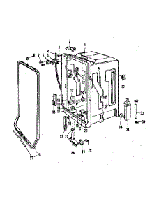 Tub Details parts for Kenmore Dishwasher 587.1446083 (5871446083, 587 1446083) from AppliancePartsPros.com
