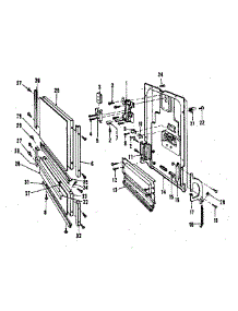 Door Details parts for Kenmore Dishwasher 587.1446583 (5871446583, 587 1446583) from AppliancePartsPros.com