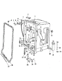 Tub parts for Kenmore Dishwasher 587.1448581 (5871448581, 587 1448581) from AppliancePartsPros.com