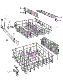 Rack parts for Kenmore Dishwasher 587.1469081 (5871469081, 587 1469081) from AppliancePartsPros.com
