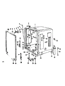 Tub Details parts for Kenmore Dishwasher 587.1487080 (5871487080, 587 1487080) from AppliancePartsPros.com