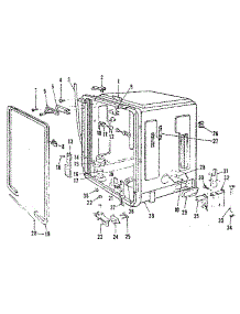 Tub Details parts for Kenmore Dishwasher 587.1507180 (5871507180, 587 1507180) from AppliancePartsPros.com