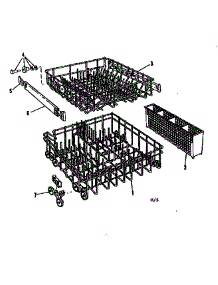 Rack Details parts for Kenmore Dishwasher 587.1507181 (5871507181, 587 1507181) from AppliancePartsPros.com