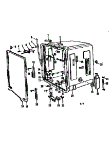 Tub Details parts for Kenmore Dishwasher 587.1507181 (5871507181, 587 1507181) from AppliancePartsPros.com