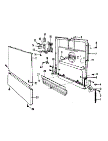 Door Details parts for Kenmore Dishwasher 587.1507885 (5871507885, 587 1507885) from AppliancePartsPros.com