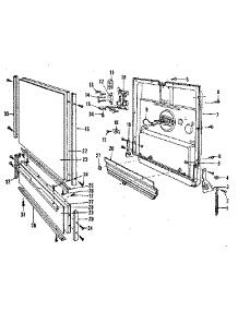 Door Details parts for Kenmore Dishwasher 587.1517585 (5871517585, 587 1517585) from AppliancePartsPros.com
