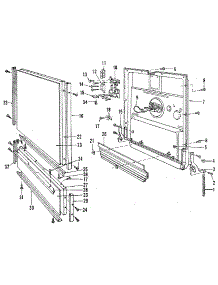 Door Details parts for Kenmore Dishwasher 587.1517586 (5871517586, 587 1517586) from AppliancePartsPros.com
