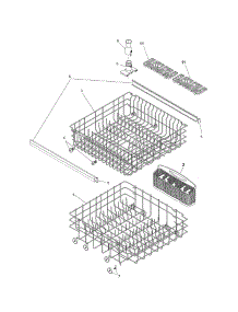 Racks parts for Kenmore Dishwasher 587.15182400 (58715182400, 587 15182400) from AppliancePartsPros.com