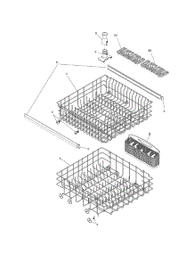 Racks parts for Kenmore Dishwasher 587.15188401 (58715188401, 587 15188401) from AppliancePartsPros.com