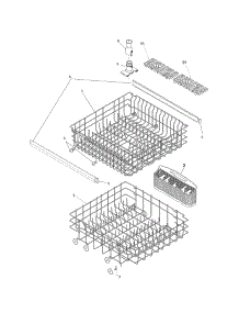 Racks parts for Kenmore Dishwasher 587.15233900 (58715233900, 587 15233900) from AppliancePartsPros.com