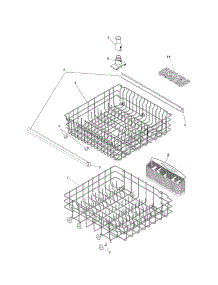 Racks parts for Kenmore Dishwasher 587.15238901A (58715238901A, 587 15238901A) from AppliancePartsPros.com