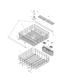 Racks parts for Kenmore Dishwasher 587.15249702 (58715249702, 587 15249702) from AppliancePartsPros.com