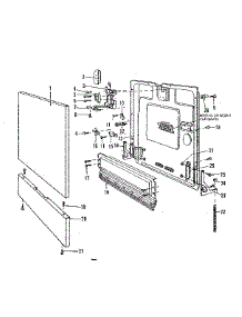 Door Details parts for Kenmore Dishwasher 587.153000 (587153000, 587 153000) from AppliancePartsPros.com