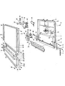 Door Details parts for Kenmore Dishwasher 587.1530590 (5871530590, 587 1530590) from AppliancePartsPros.com