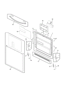 Door parts for Kenmore Dishwasher 587.15423100A (58715423100A, 587 15423100A) from AppliancePartsPros.com