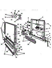 Door Parts parts for Kenmore Dishwasher 587.1551590 (5871551590, 587 1551590) from AppliancePartsPros.com