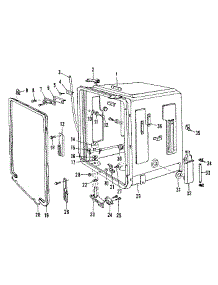 Tub Details parts for Kenmore Dishwasher 587.1556583 (5871556583, 587 1556583) from AppliancePartsPros.com