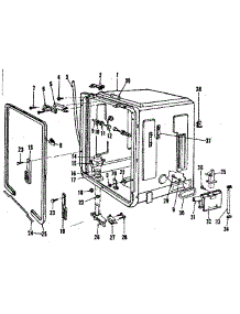 Tub Details parts for Kenmore Dishwasher 587.155702 (587155702, 587 155702) from AppliancePartsPros.com