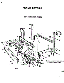 Frame Details parts for Kenmore Dishwasher 587.158300 (587158300, 587 158300) from AppliancePartsPros.com