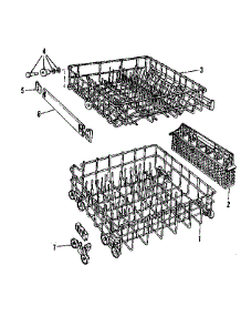 Rack Assembly parts for Kenmore Dishwasher 587.158303 (587158303, 587 158303) from AppliancePartsPros.com